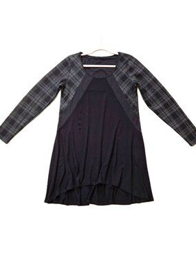 Angels Never Die Hi Low Trapeze Color Block Long Sleeve Scoop Neck Dress Size M